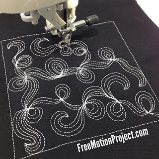 free motion quilting design | twisted tendril